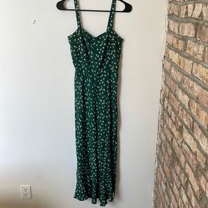 Faithfull The Brand green floral jumpsuit